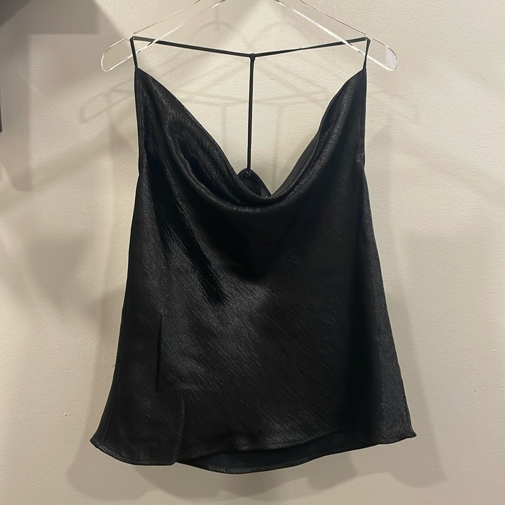Express Black Satin Camisole Top